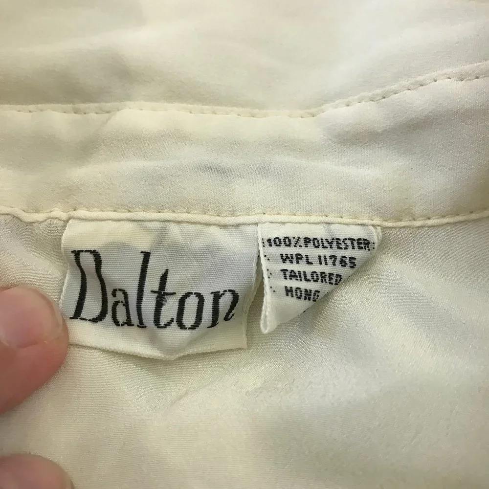 FREE * Vintage Dalton's Woman's Long Sleeve Button Down Blouse GUC Retro Career - Picture 10 of 12